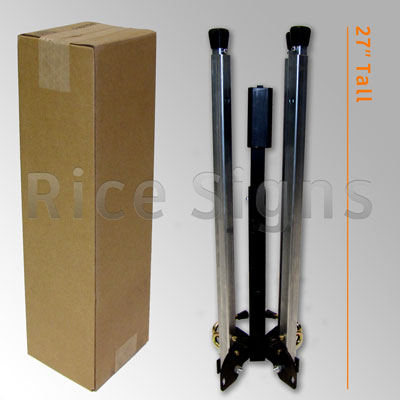 RU3000 sign stand in a box