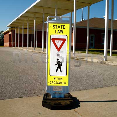 In Street Pedestrian Crossing Sign