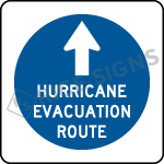 Hurricane Evacuation Route Sign