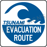 Tsunami Evacuation Route Sign