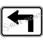 Up Then Left Arrow Sign