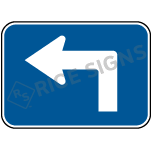 Up Then Left Arrow Sign