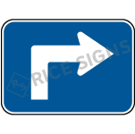 Up Then Right Arrow Sign