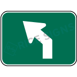 Curve To Left Arrow Sign