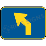 Curve To Left Arrow Sign