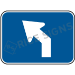 Curve To Left Arrow Sign