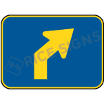 Curve To Right Arrow Sign