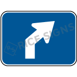 Curve To Right Arrow Sign