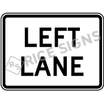 Left Lane Sign