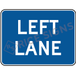 Left Lane Sign