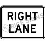 Right Lane Sign