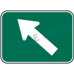 Diagonal Up And Left Arrow Sign