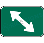 Double Arrow Angled To Left Sign