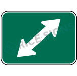 Double Arrow Angled To Right Sign