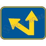 Up And Left Slanted Arrow Sign