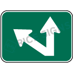 Up And Left Slanted Arrow Sign