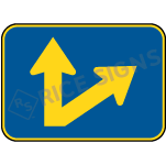 Up And Right Slanted Arrow Sign