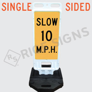 Portable Slow Custom Speed Limit Sign Single Sided