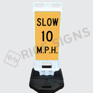 Portable Slow Custom Speed Limit Sign Double Sided