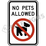 No Pets Allowed Sign