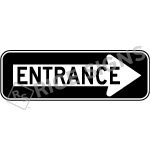 Entrance Enclosed In Arrow Sign