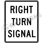 Right Turn Signal Sign