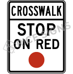 Crosswalk Stop On Red Sign