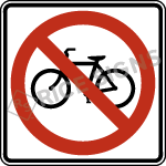 No Bicycles Sign