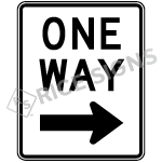 One Way Right Signs