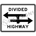 Divided Highway Sign