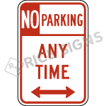 No Parking Any Time Sign