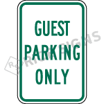 Guest Parking Only Sign