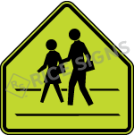 School Pedestrian Crosswalk Sign