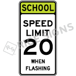 School Speed Limit Sign