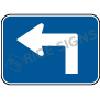 Up Then Left Arrow Signs