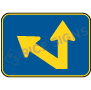 Up And Left Slanted Arrow Signs