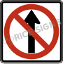 No Straight Thru Signs