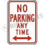 No Parking Any Time Signs