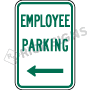 Employee Parking With Arrow Signs