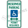 Delaware Reserved Parking Permit Required Signs