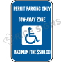 Georgia Permit Parking Only Tow Away Zone Signs