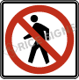 No Pedestrian Signs