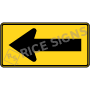 Large arrow warning sign