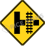 Right Side Road With Railroad Tracks Signs