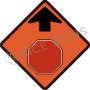 Stop Ahead (symbol) Signs