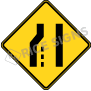 Left Lane Ends Symbol Signs