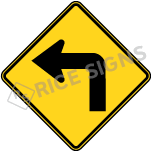 Turn Left Signs