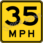 Advisory Speed Signs