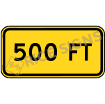 500 Ft Sign