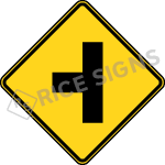 Side Road Left Sign